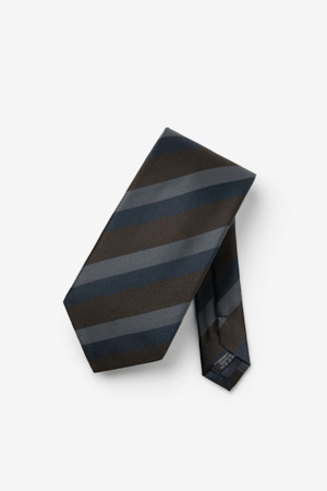 실크 멀티컬러블럭 레지멘탈 타이