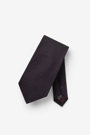 실크 지그재그 올오버 타이