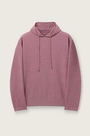 [MOVERE] 후드 긴팔 스웨터 - 핑크