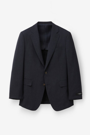 말링앤에반스 울 멜란지 솔리드 수트 자켓 - 네이비