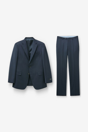 울 솔리드 수트 - 네이비	