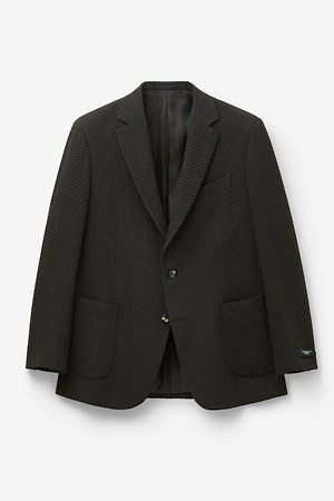 국내 울 혼방 볼드 시어서커 - 브라운				