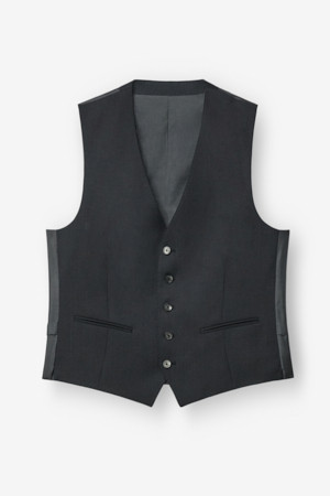 카벤디쉬 울 솔리드 수트 베스트 - 그레이