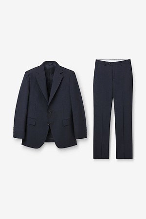 윌리엄할스테드 울모헤어 솔리드 수트  - 네이비