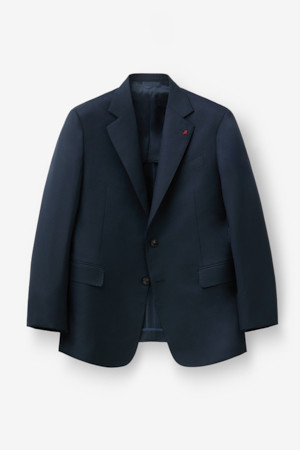 도멜 울 솔리드 수트 자켓 - 그린				