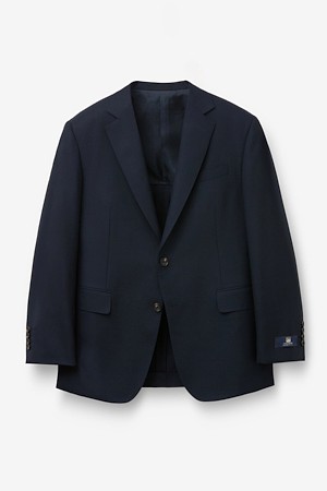 콜롬보 울실크 쉐도우체크 수트 자켓 - 네이비	
