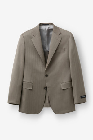 또냐 울 헤링본 수트 자켓 - 베이지		