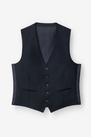 제냐 울 솔리드 수트	베스트 - 네이비