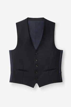 제냐 울 솔리드 수트 베스트 - 그레이