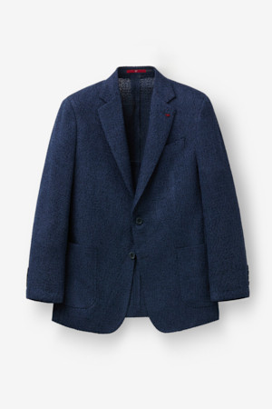 페를라 비스코스 실크 리넨 자켓 - 네이비				