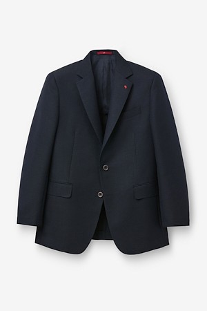 윌리엄 할스테드 모헤어 울 솔리드 자켓 - 네이비				