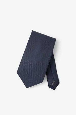 조직감 솔리드 타이 - 네이비