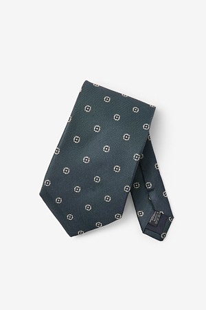 플라워 올오버 타이 - 그린