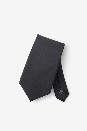 카벤디쉬 울 솔리드 타이 - 그레이