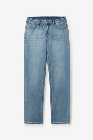 테이퍼드 핏 시그니처 데님 - 네이비				