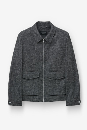 화섬 트위드 셋인 트러커 - 그레이