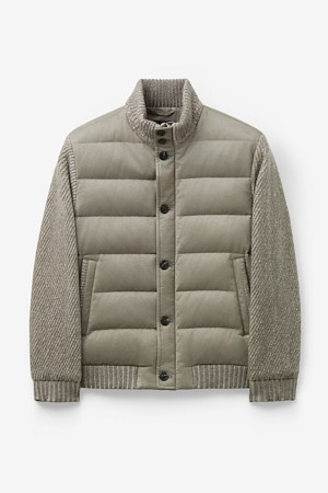 인조스웨이드 하이브리드 블루종 - 베이지				