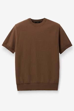 오아시스 크루넥 니트 - 카멜			