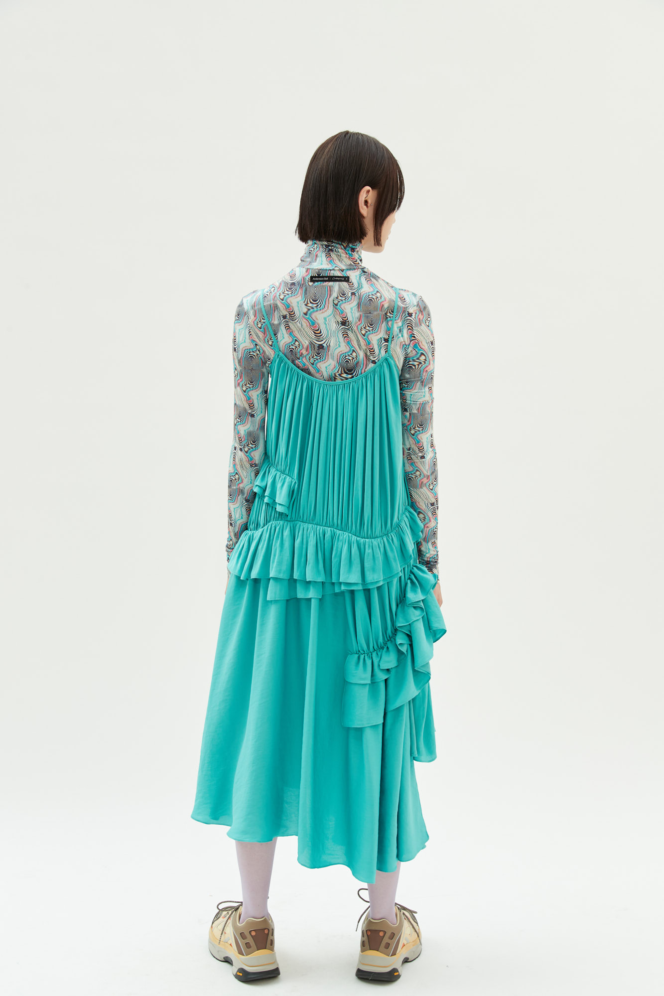 COMMONGROUND - 민소매 원피스 - [ANDERSSON BELL.W] HELENA SHIRRING RUFFLED DRESS atb630w - BLUE(JADE)