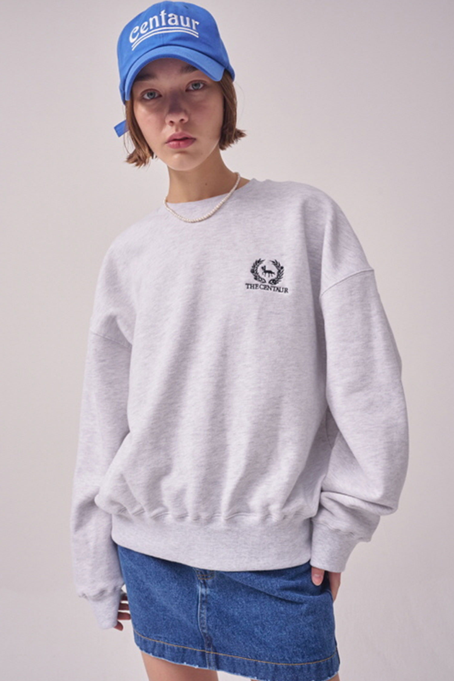 THE CENTAUR] CENTAUR LOGO SWEATSHIRT - GREY_THE CENTAUR