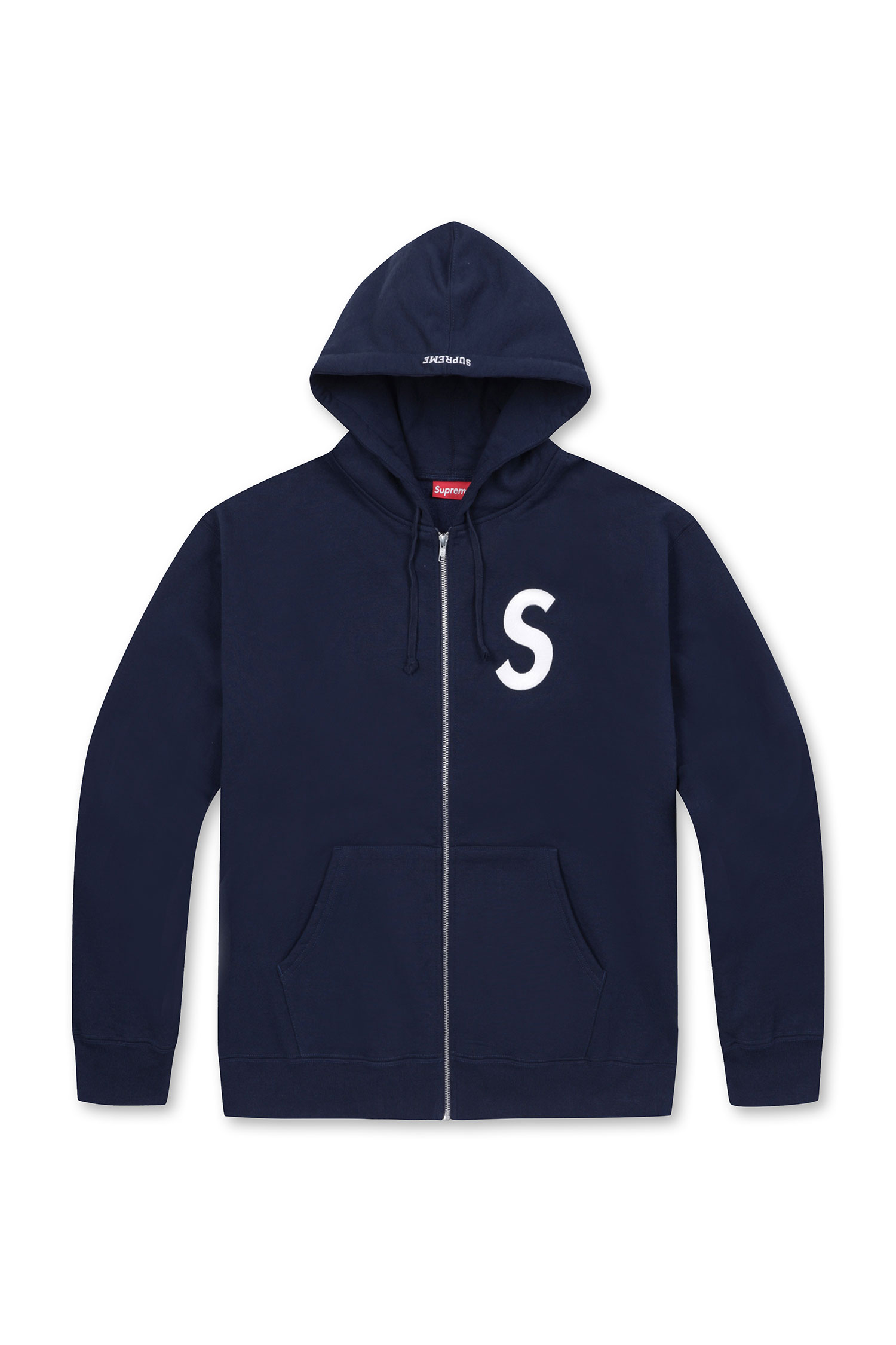 SUPREME] 23FW S Logo Zip Up Hooded Sweatshirt S 로고 후드집업 
