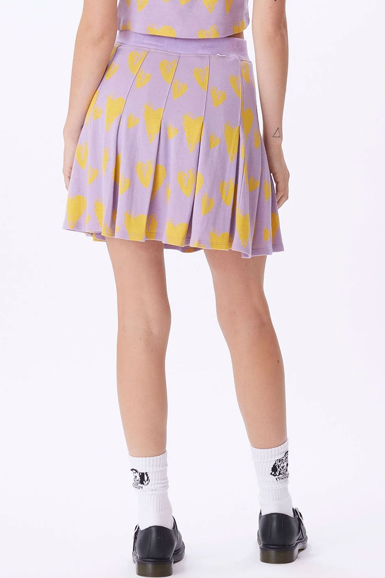 OBEY - 미니스커트 - [오베이] CARLY PLEATED SKIRT 치마 DIGITAL LAVENDER MULTI