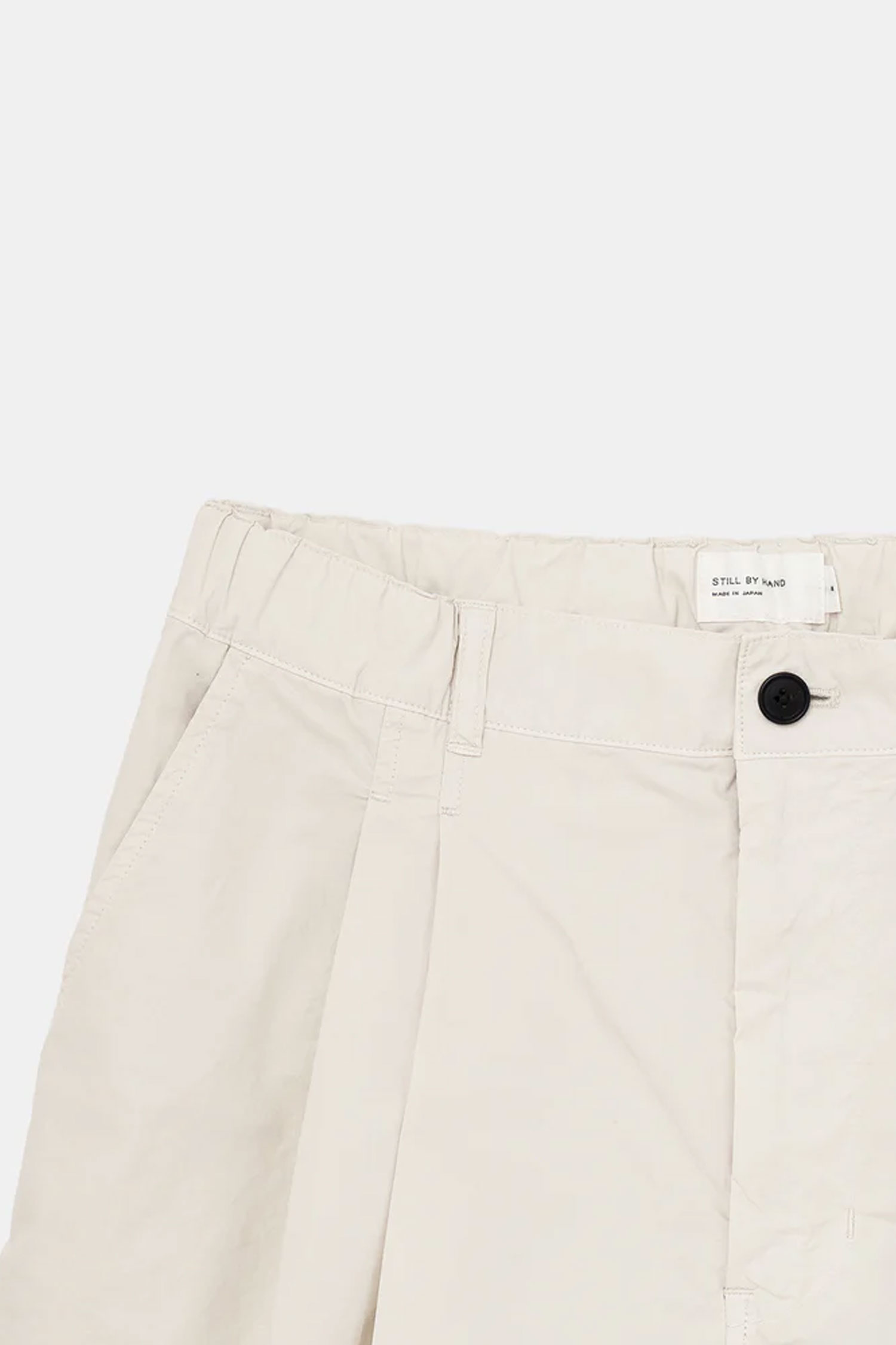 STILL BY HAND - 캐주얼팬츠 - STILL BY HAND_Garment-dye 2 tuck pants IVORY