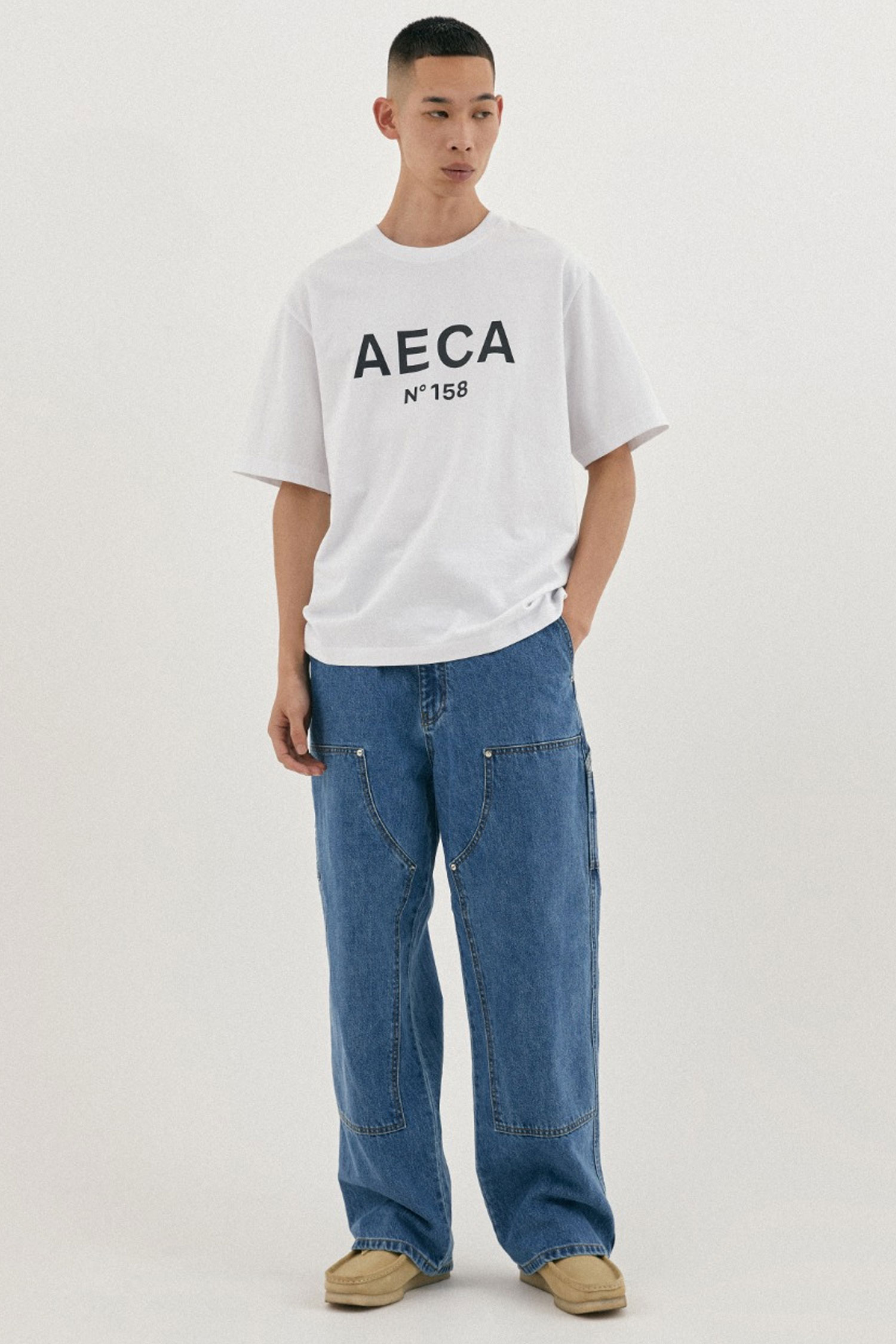 AECA WHITE - 반팔티셔츠 - [에이카화이트] AECA BIG LOGO TEE_WHITE/BLACK