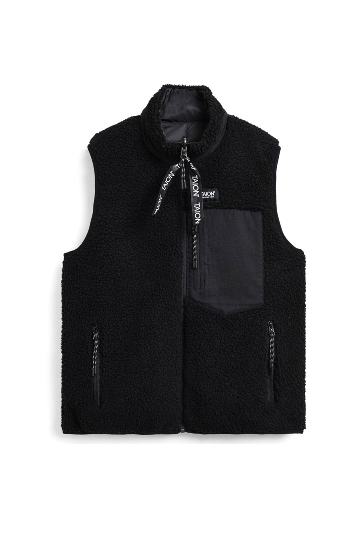 [TAION] DOWN × BOA REVERSIBLE VEST BLACK×BLACK