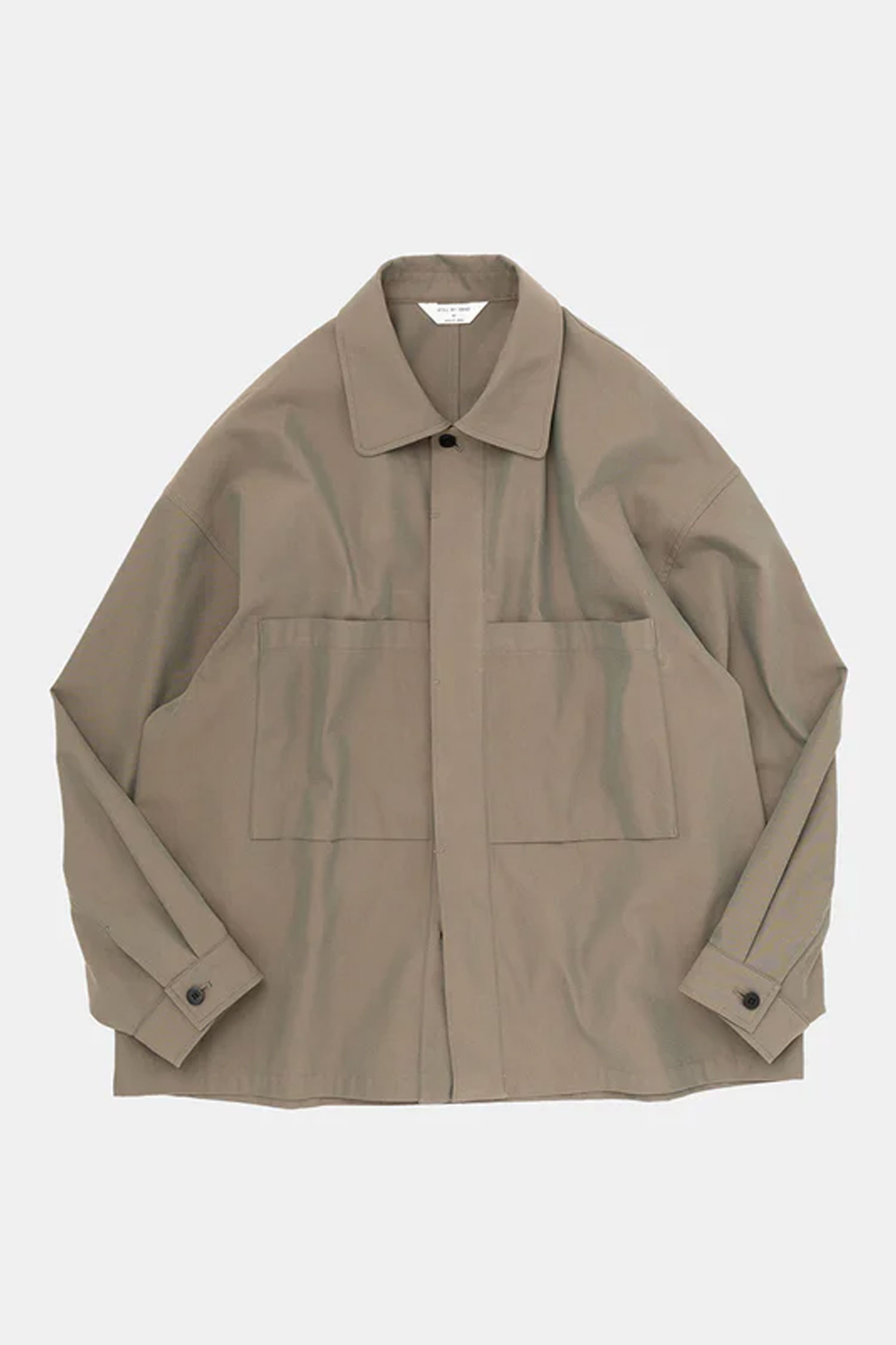 STILL BY HAND_Double pocket over shirt OLIVE