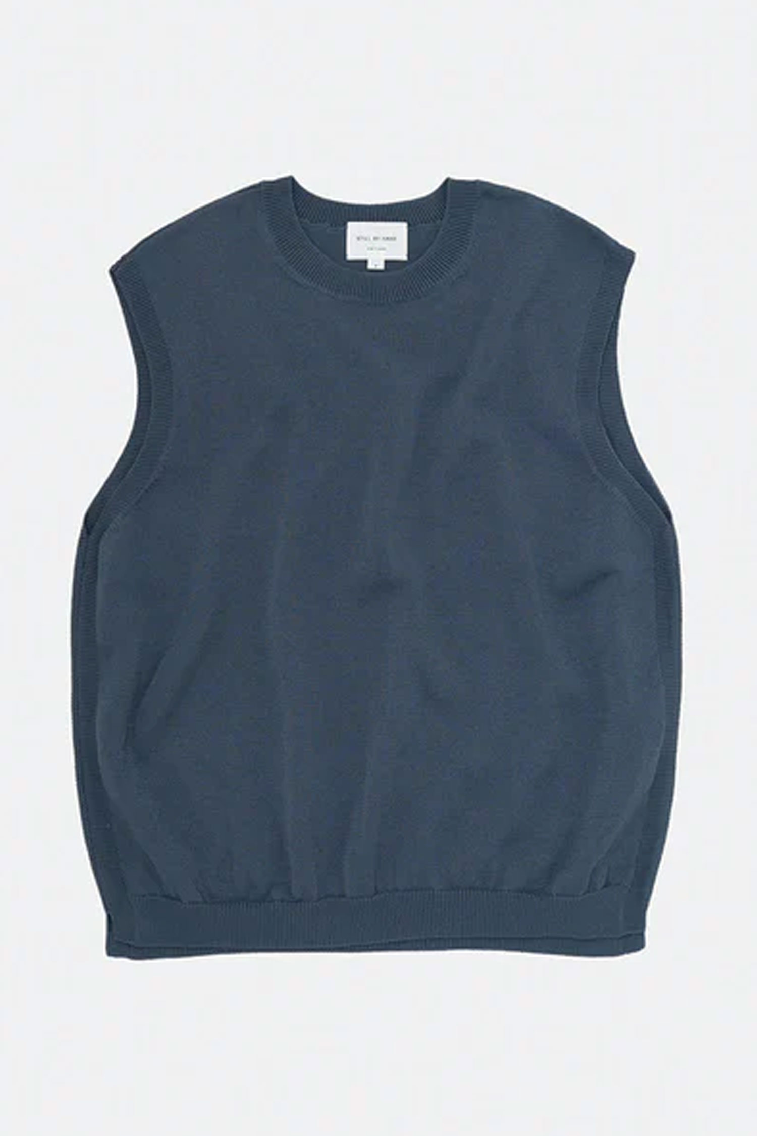 STILL BY HAND_10G oversized vest SLATE GREY 