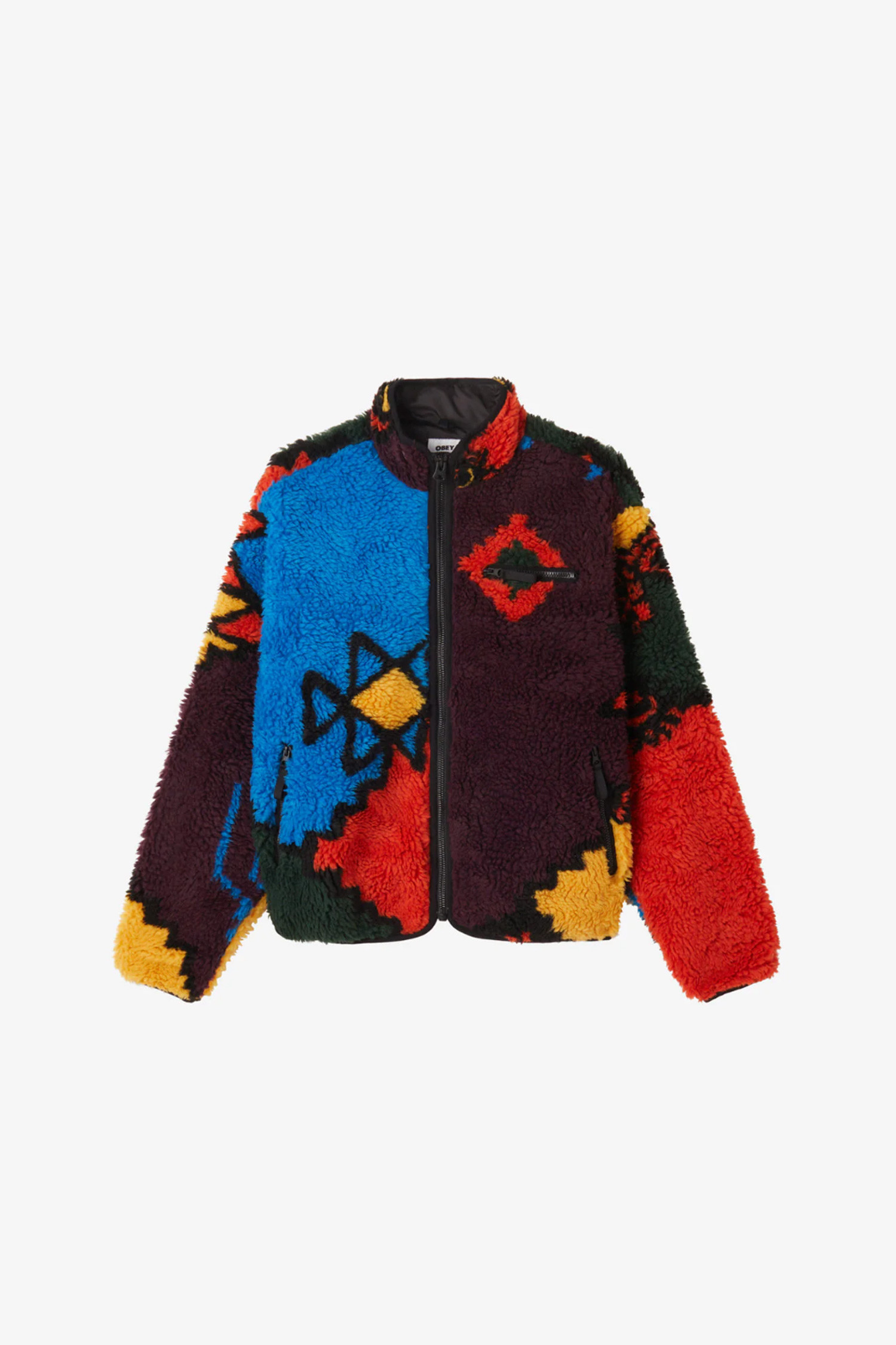 OBEY - 자켓/점퍼 - [오베이] MOROCCAN RUG SHERPA JACKET 모로칸 러그  쉐르파 재킷 - BRIGHT MULTI