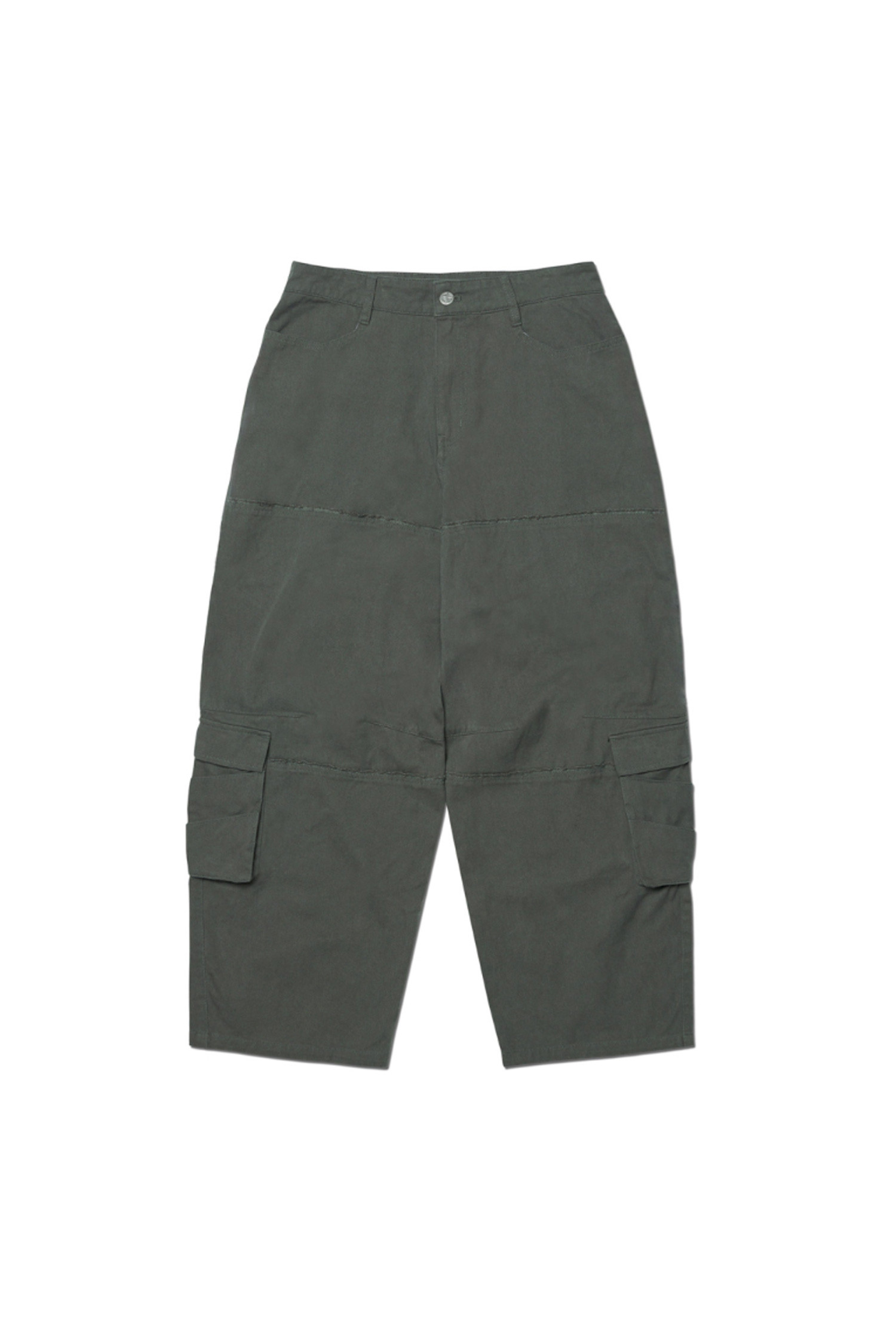 NOMANUAL - 데님 - [노매뉴얼] R.D WIDE CARGO PANTS - DEEP KHAKI