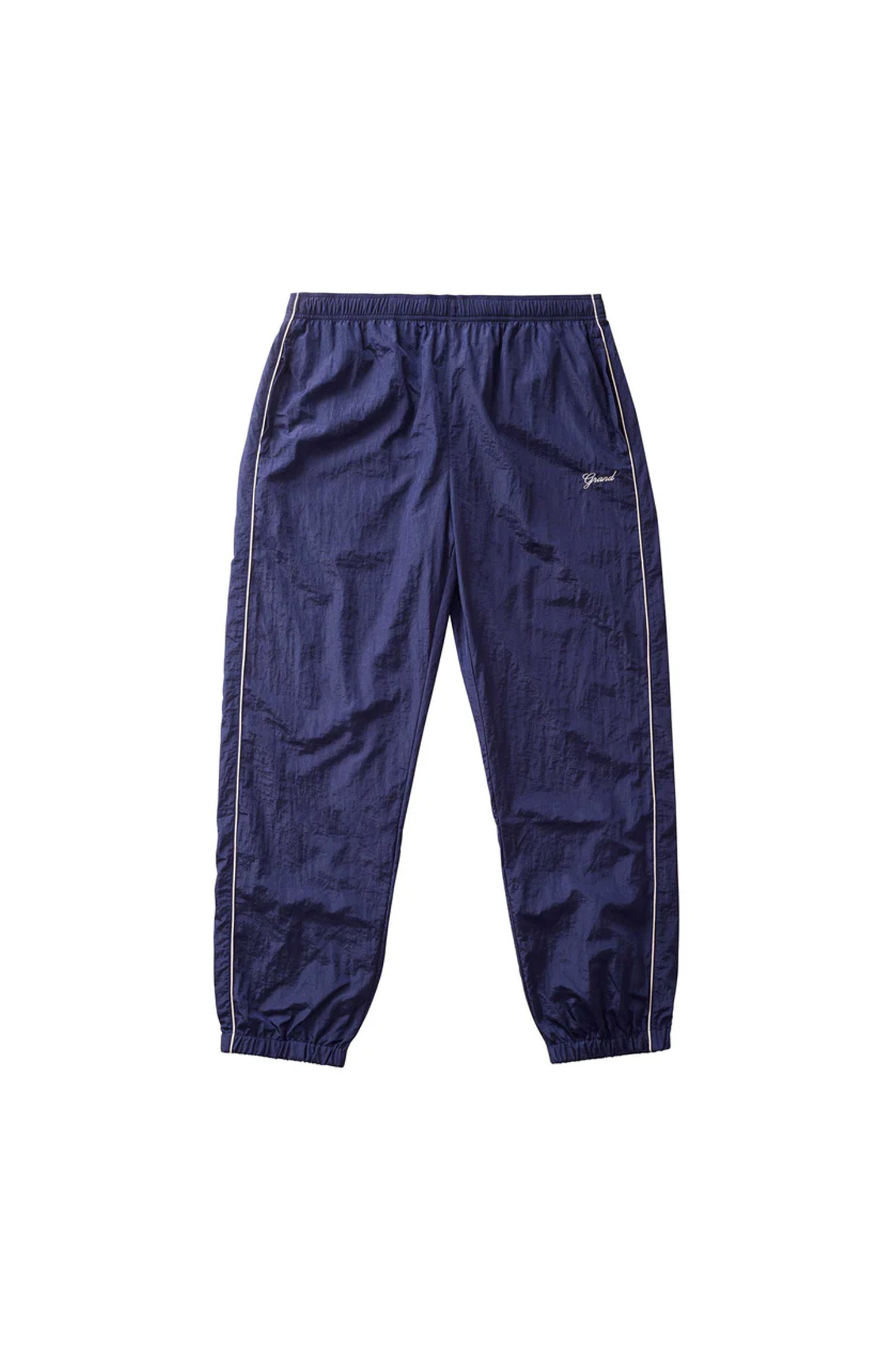 GRAND COLLECTION - 캐주얼팬츠 - [그랜드컬렉션] Track Pant Navy with White Piping 트랙 팬츠 - Navy