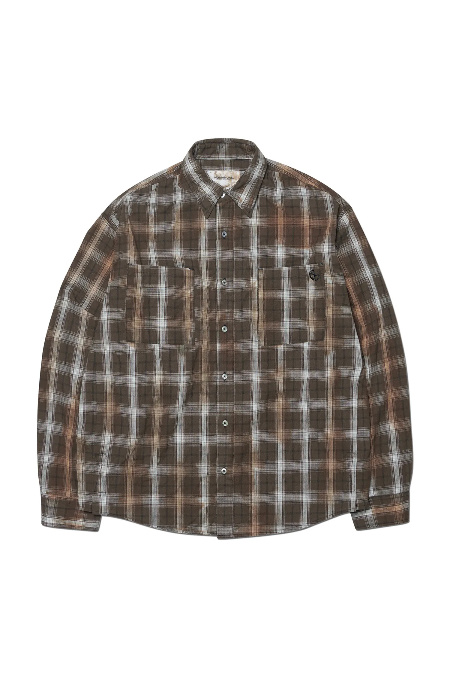 NOMANUAL - 긴팔셔츠 - [노매뉴얼] O.D CHECK SHIRT - BROWN