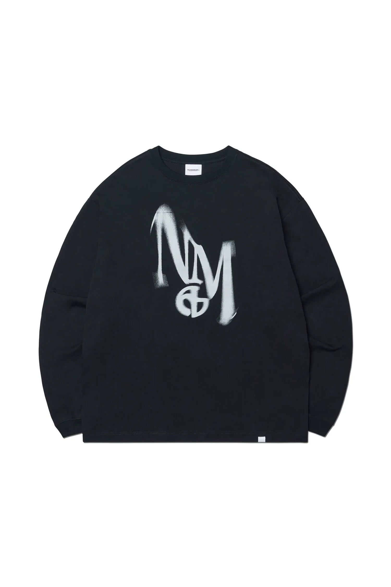 NOMANUAL - 긴팔티셔츠 - [노매뉴얼] S.N.R LONG SLEEVE TEE - BLACK