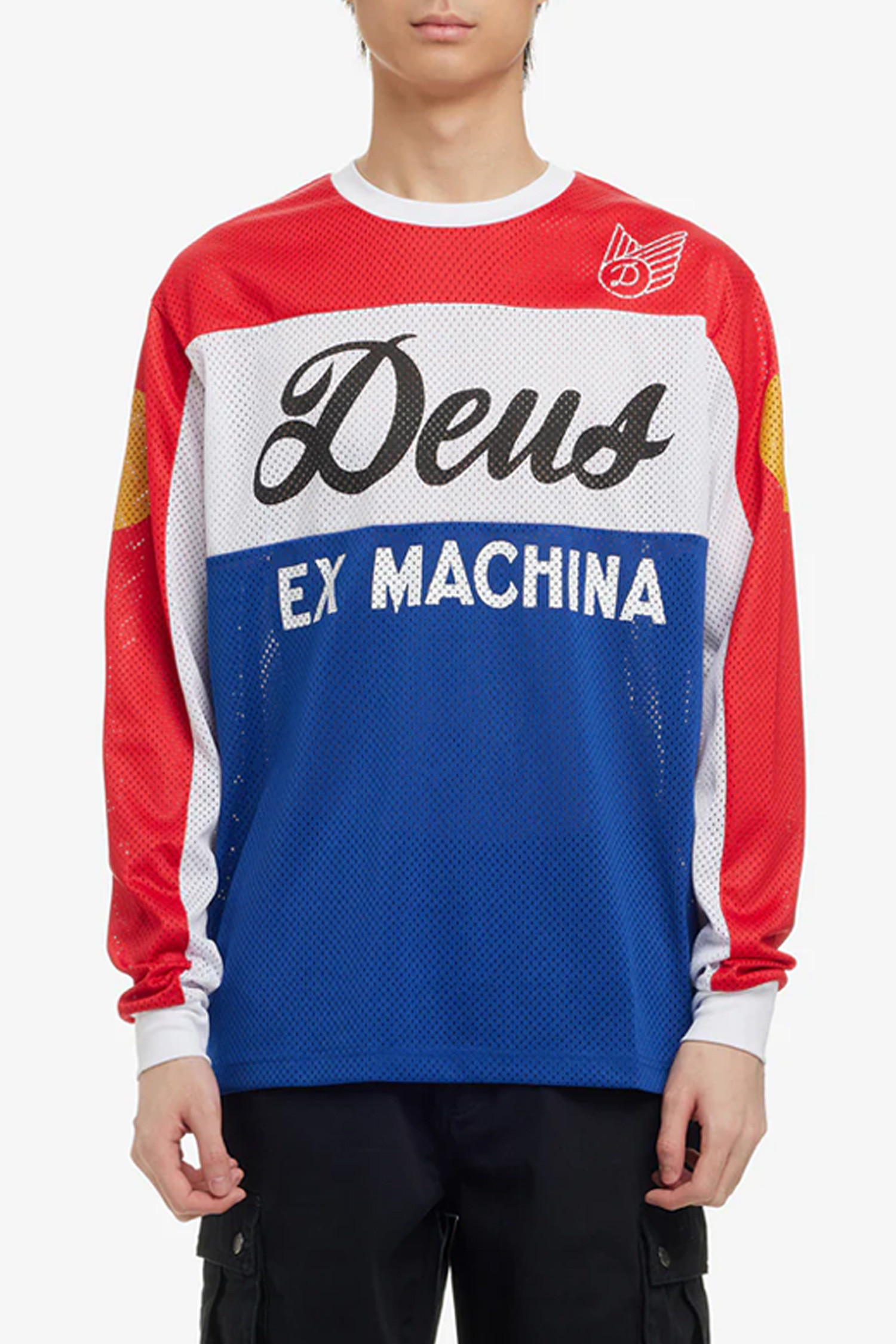 DEUS EX MACHINA - 긴팔티셔츠 - [데우스] SABER MOTO JERSEY 세이버 모토 저지 - TRI COLOUR