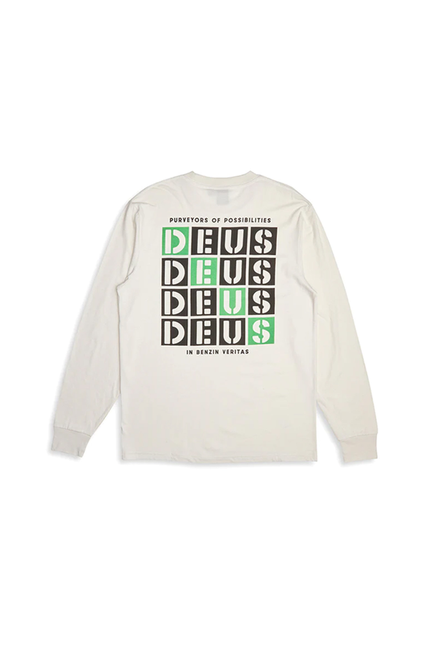 DEUS EX MACHINA - 긴팔티셔츠 - [데우스] TICTAC LS TEE 틱택 LS 티셔츠 - VINTAGE WHITE