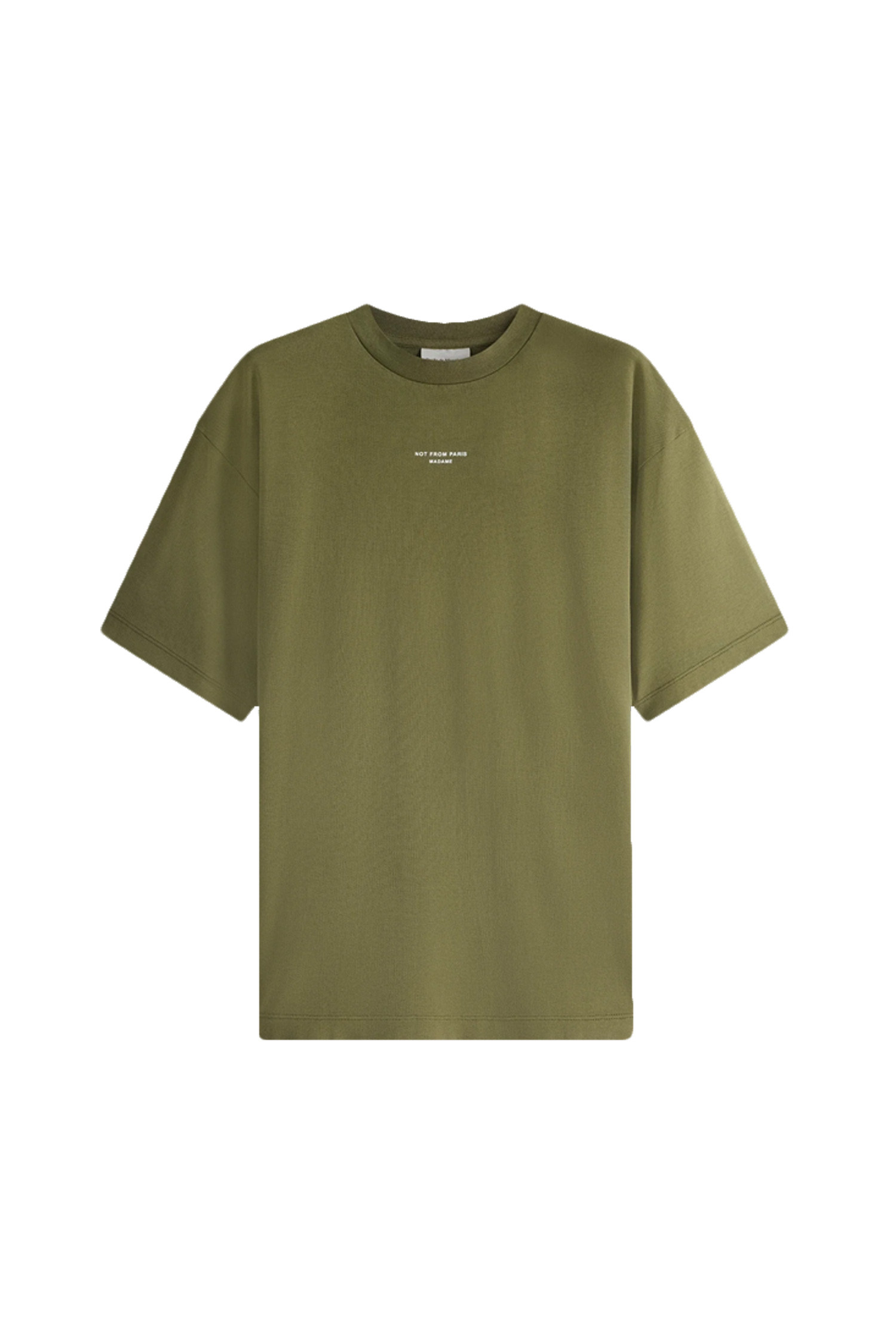 DROLE DE MONSIEUR - 반팔티셔츠 - [드롤드무슈] Le T-Shirt Slogan Classique 티셔츠 - KHAKI