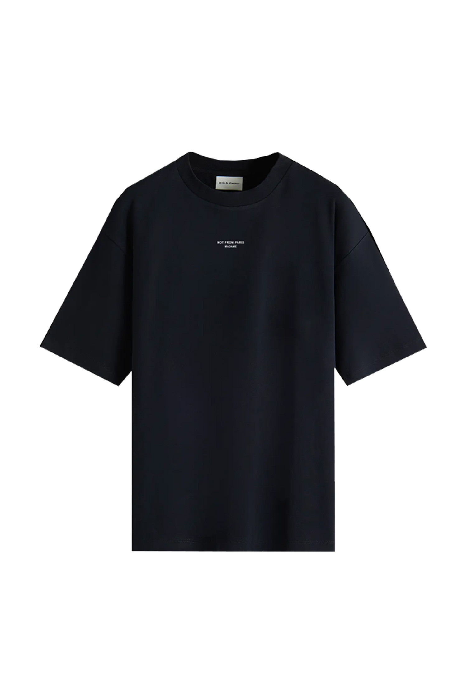 DROLE DE MONSIEUR - 반팔티셔츠 - [드롤드무슈] Le T-Shirt Slogan Classique 티셔츠 - BLACK