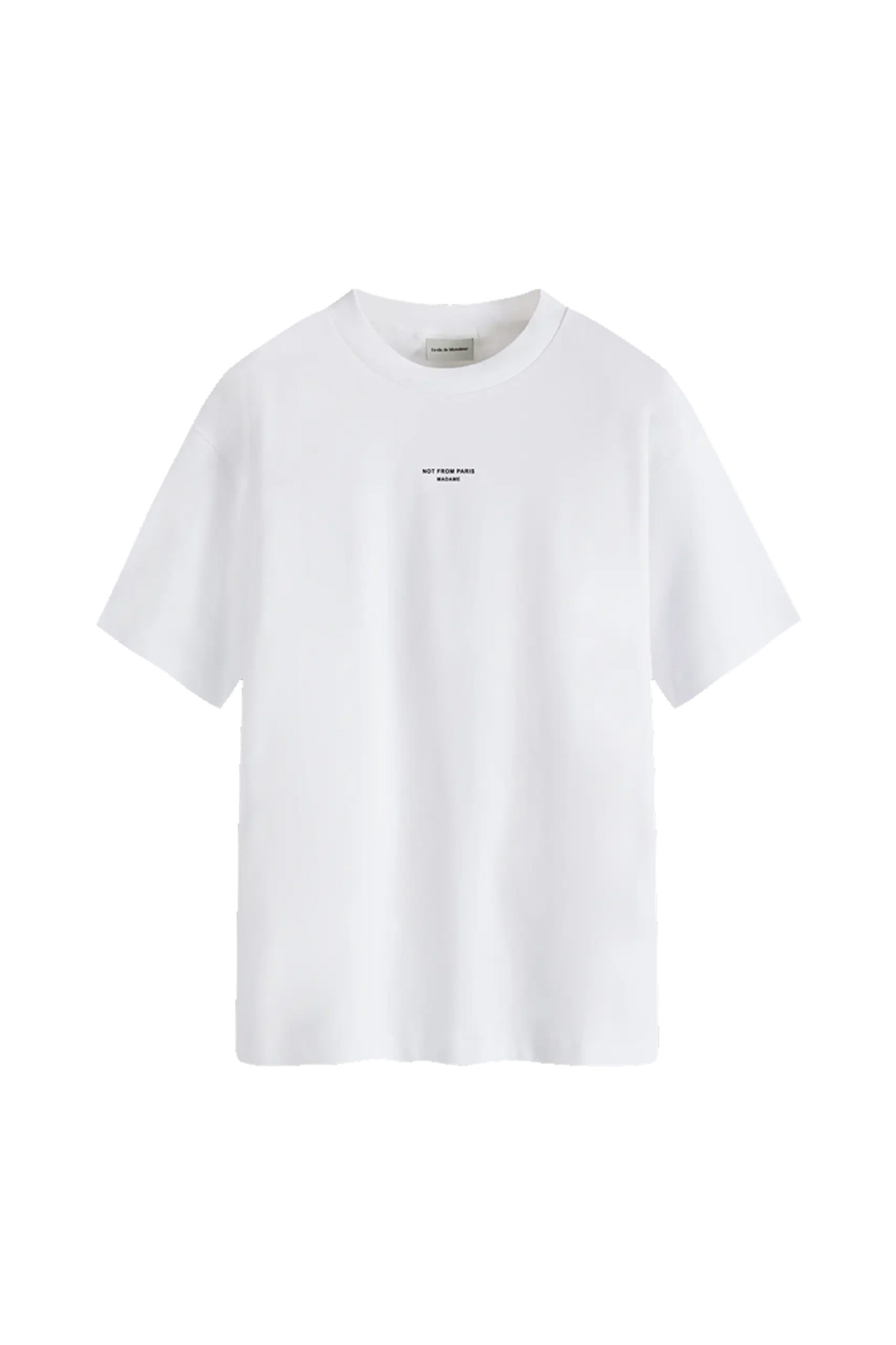 DROLE DE MONSIEUR - 반팔티셔츠 - [드롤드무슈] Le T-Shirt Slogan Classique 티셔츠 - WHITE