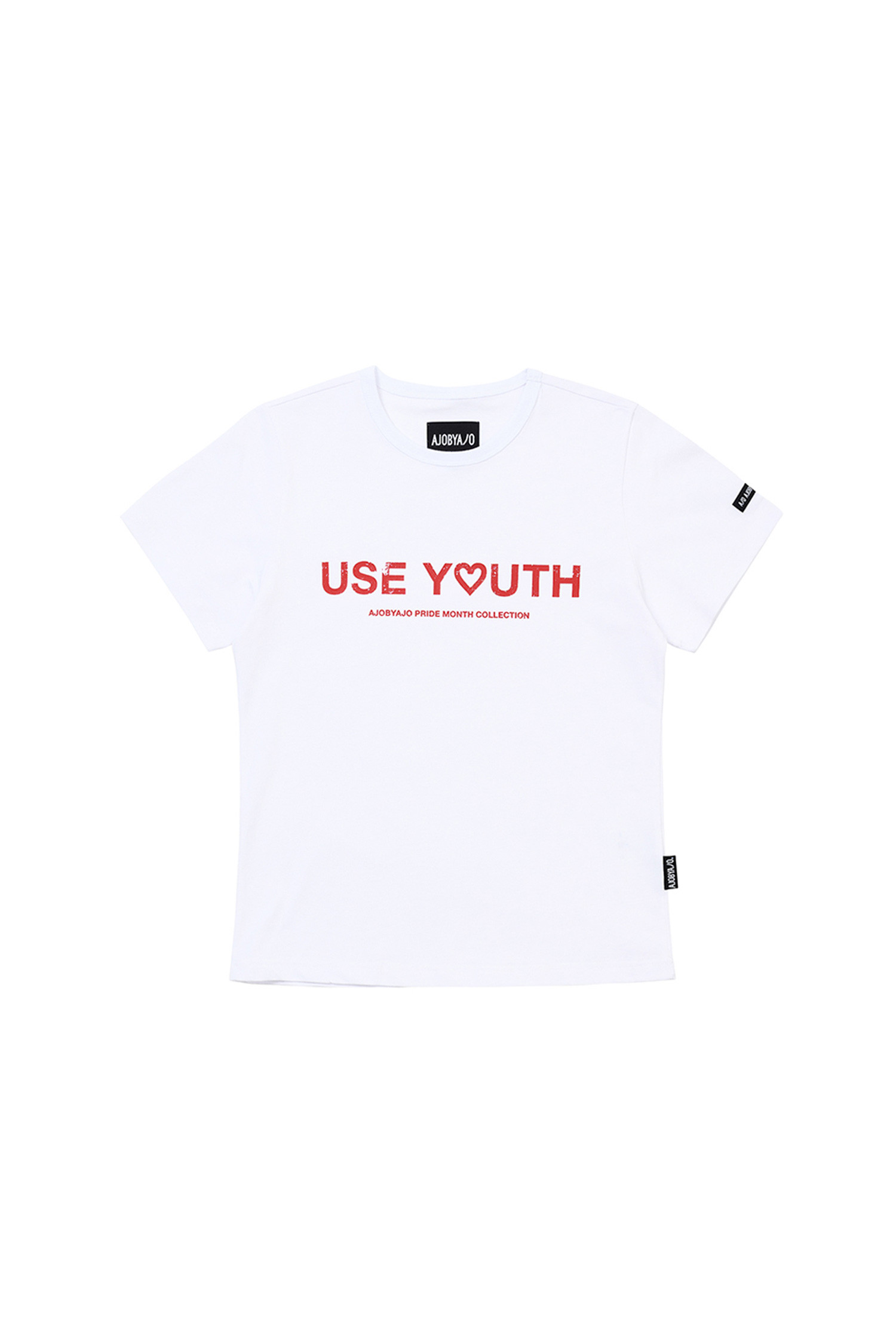 AJOBYAJO - 반소매 티셔츠 - [아조바이아조] MINI Use Youth T-Shirts 미니 유스 유스 티셔츠 - WHITE