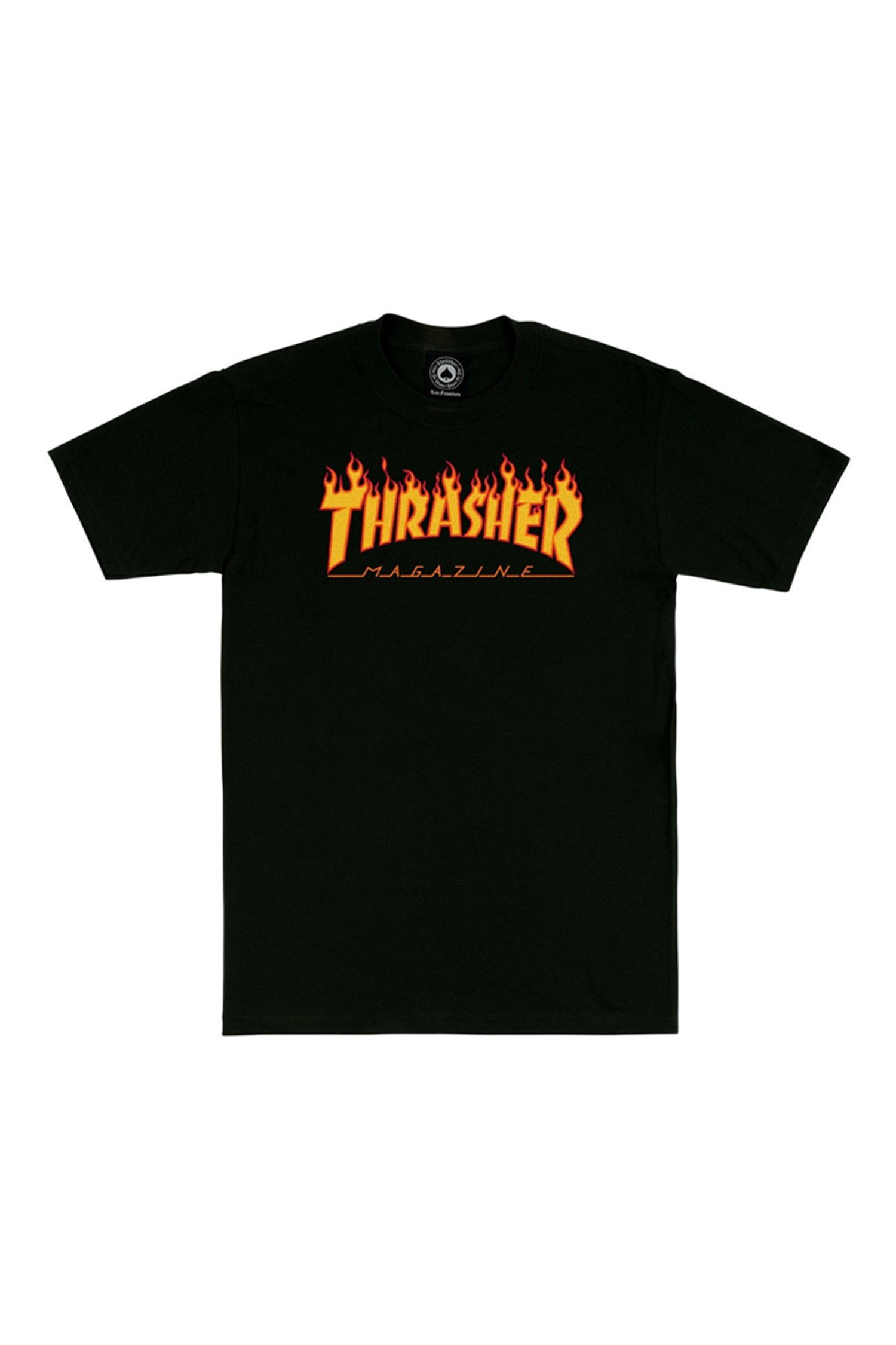 THRASHER - 반팔티셔츠 - [트레셔] FLAME LOGO T-SHIRT BLACK