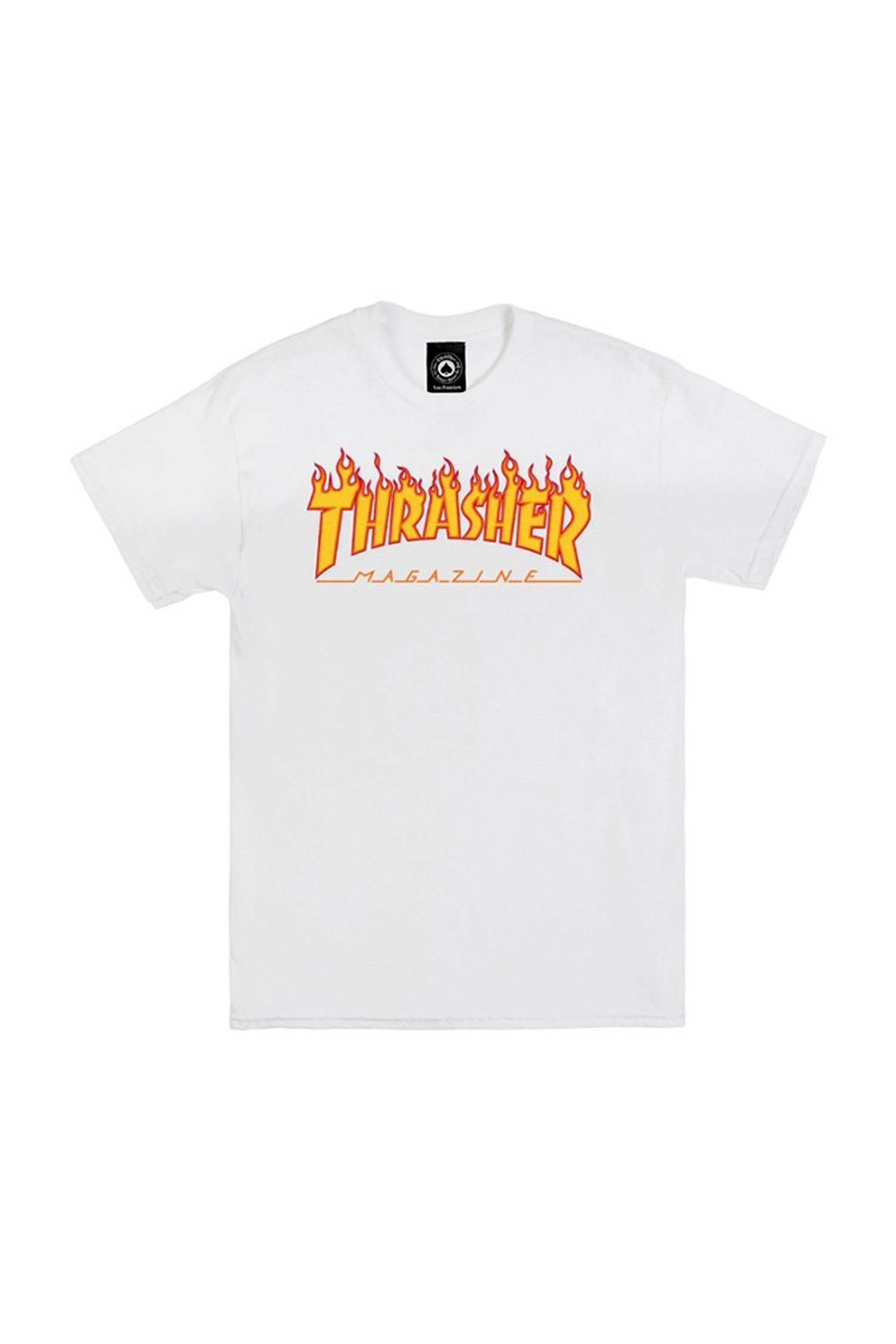 THRASHER - 반팔티셔츠 - [트레셔] FLAME LOGO T-SHIRT WHITE 