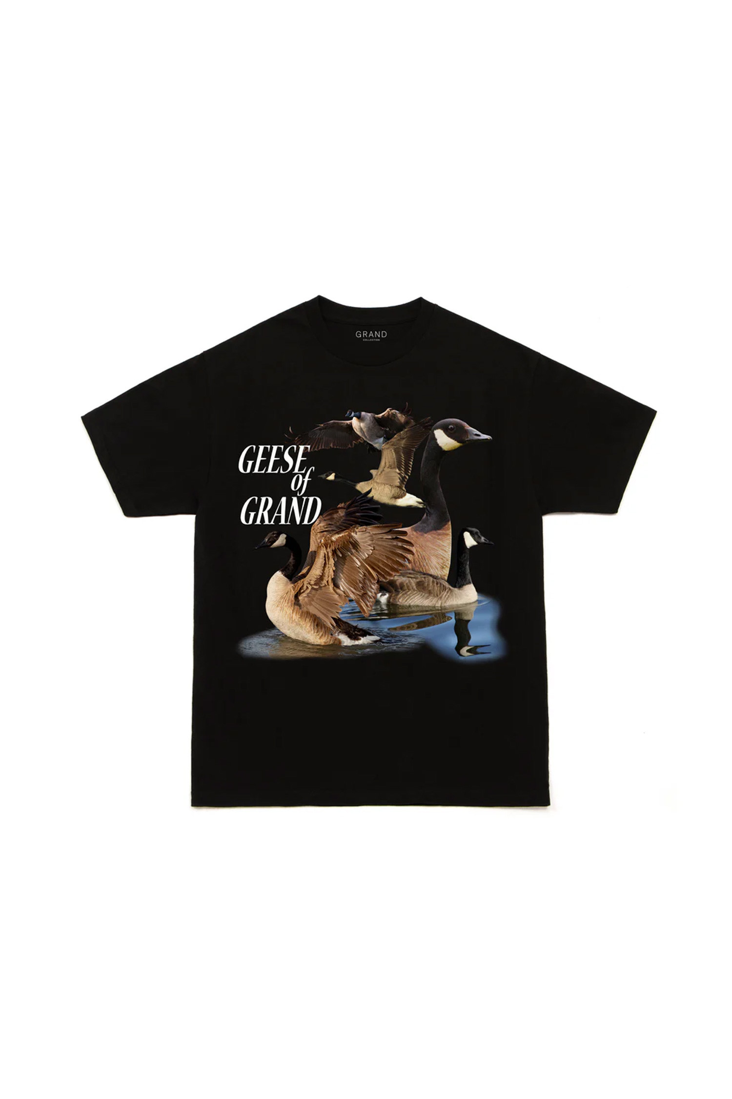 GRAND COLLECTION - 반팔티셔츠 - [그랜드컬렉션] Geese of Grand Tee 기스 오브 그랜드 티 - Black