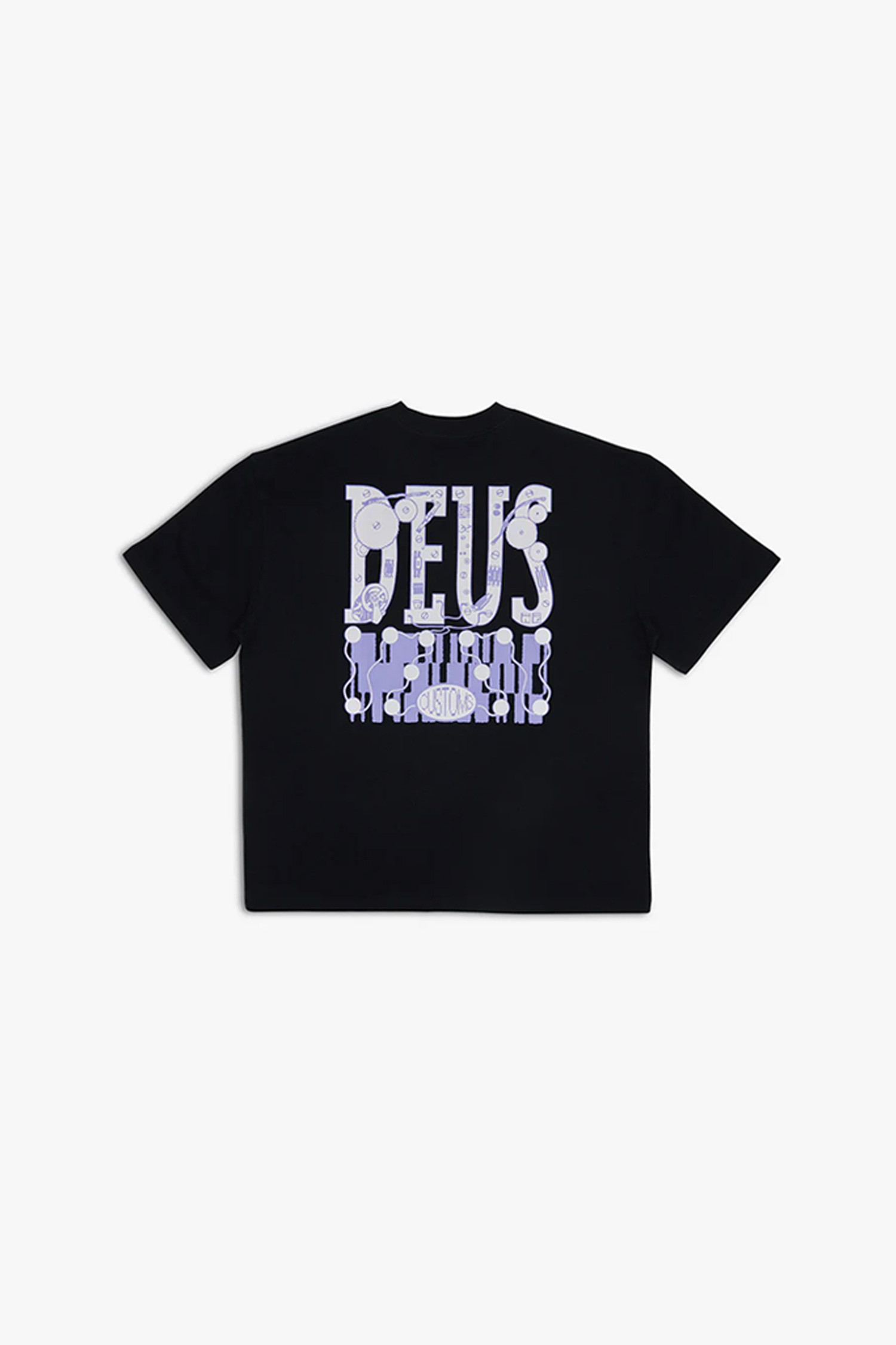 DEUS EX MACHINA - 반팔티셔츠 - [데우스] FULL CIRCUIT TEE 풀 서컷 티셔츠 - BLACK