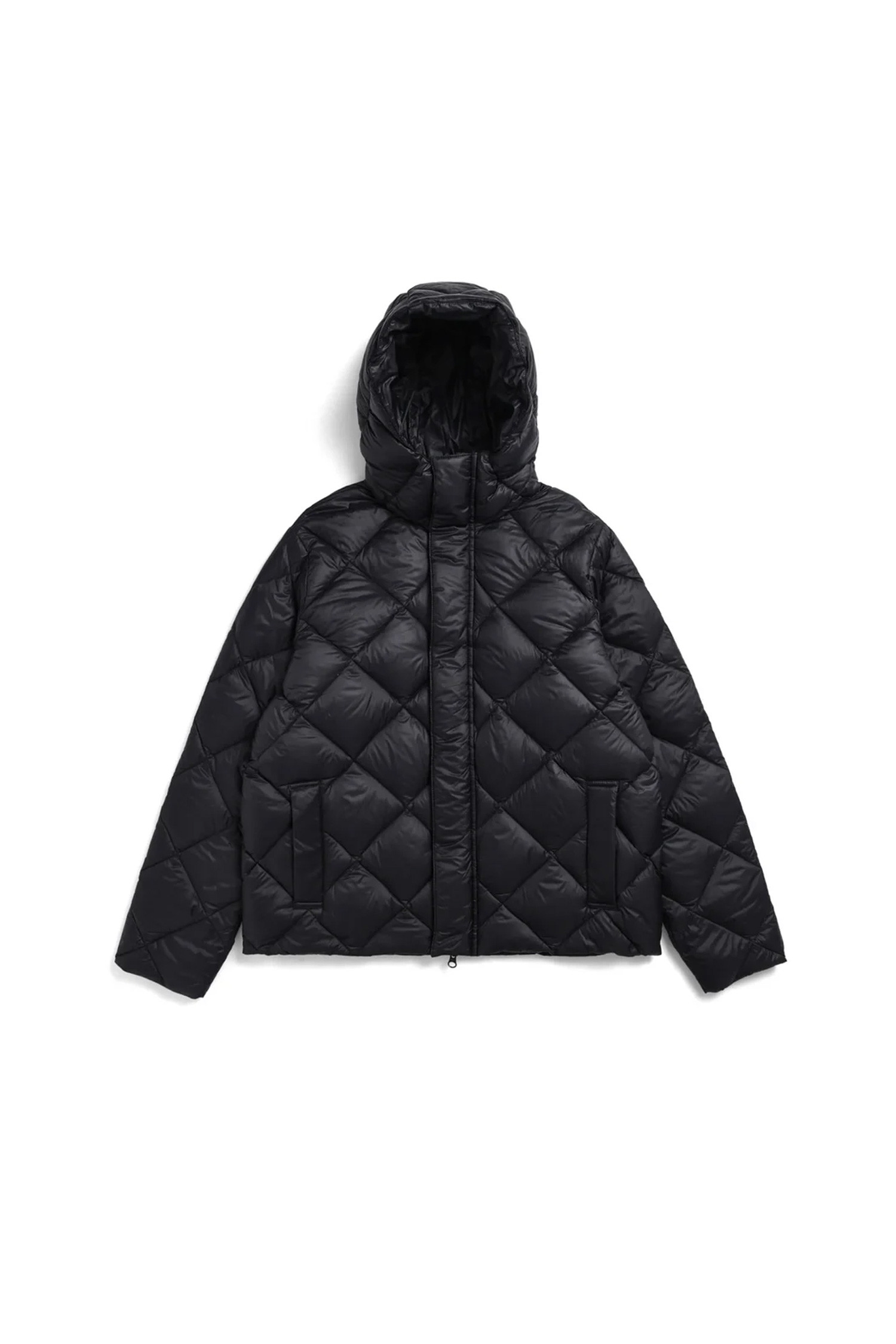 TAION - 다운/패딩 - [타이온] CITY PACKABLE HOOD DOWN JACKET 시티 패커블 후드 다운 자켓 - BLACK