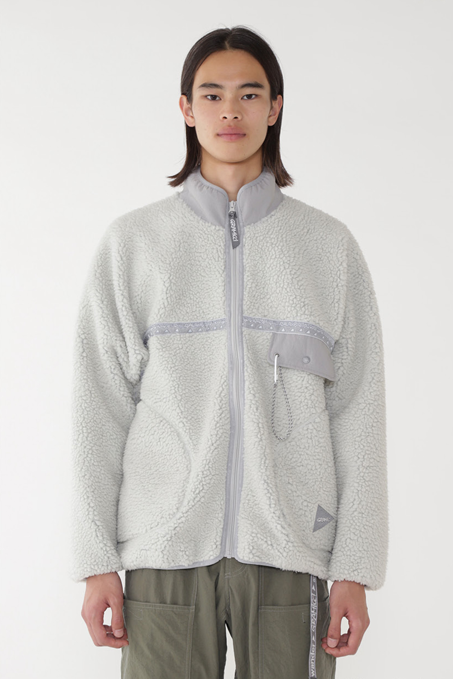 GRAMICCI - 자켓 - [그라미치X앤드원더] JQ TAPE FLEECE JACKET JQ 테이프 플리스 자켓 - LIGHT GRAY