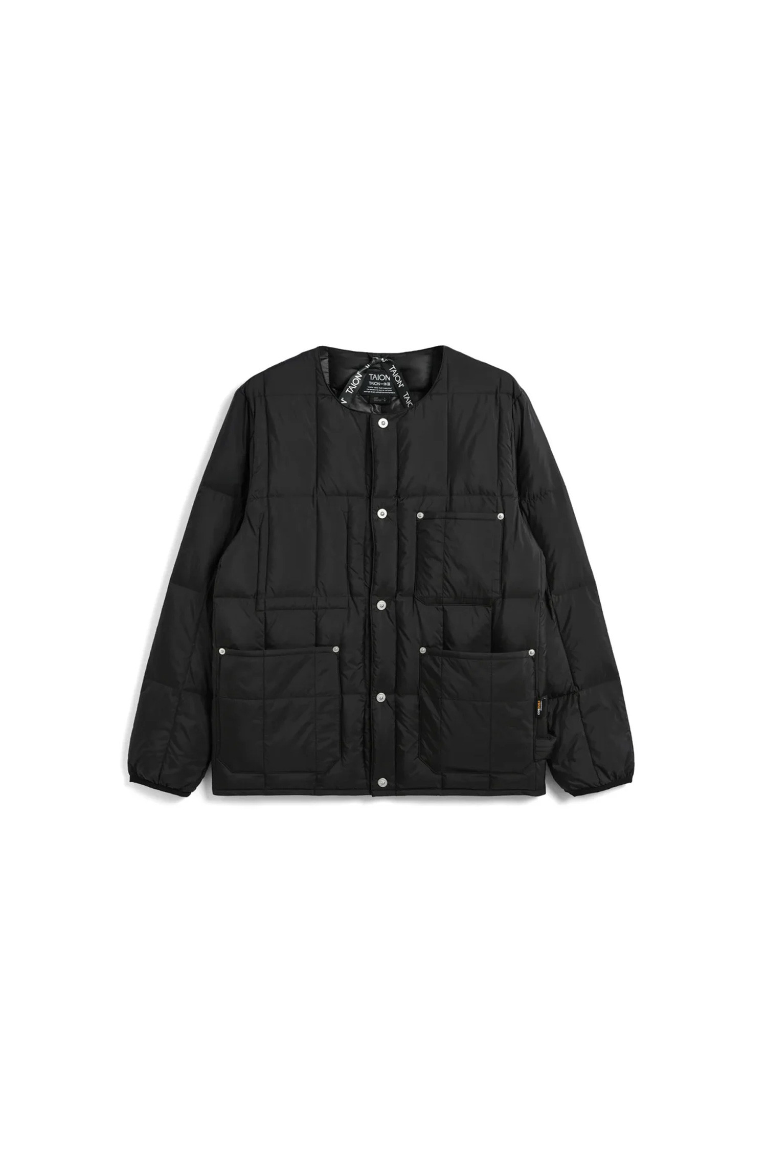 TAION - 다운/패딩 - [타이온] WORK CREW NECK DOWN JACKET 워크 크루넥 다운 자켓 - BLACK