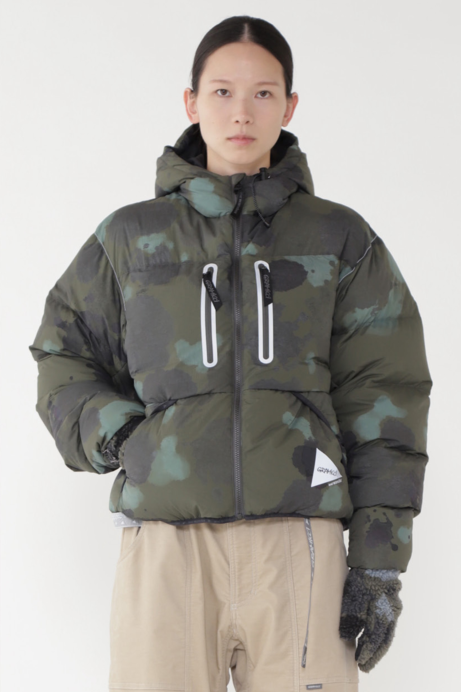 GRAMICCI - 점퍼 - [그라미치X앤드원더] 여성 DOWN JACKET 다운 자켓 - CAMO